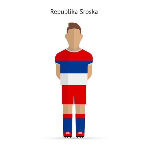 Jugador de fútbol de la República Srpska. Uniforme de fútbol . — Vector de stock
