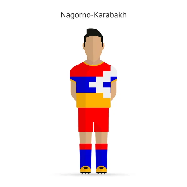 Náhorní Karabach fotbalista. fotbalové jednotné. — Stockový vektor