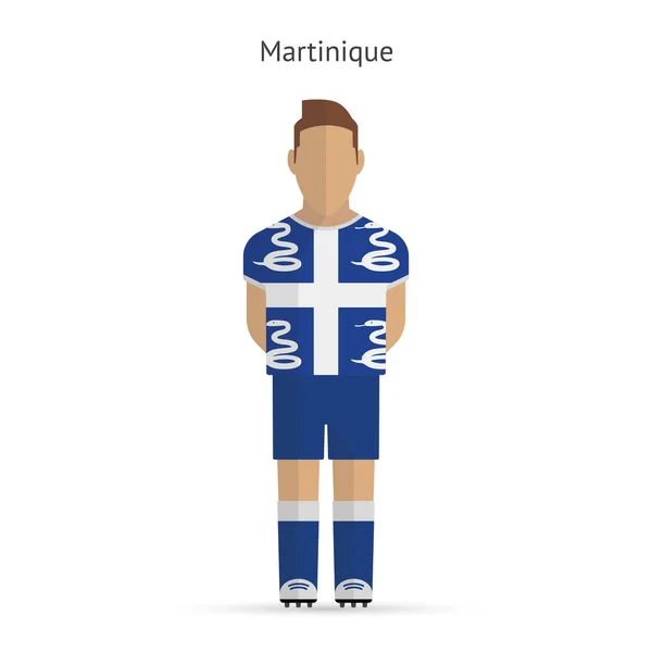 Martinique voetballer. Voetbal uniforme. — Stockvector