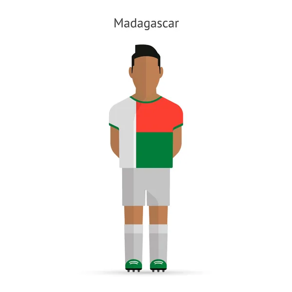 Madagaskar-Fußballspieler. Fußballuniform. — Stockvektor