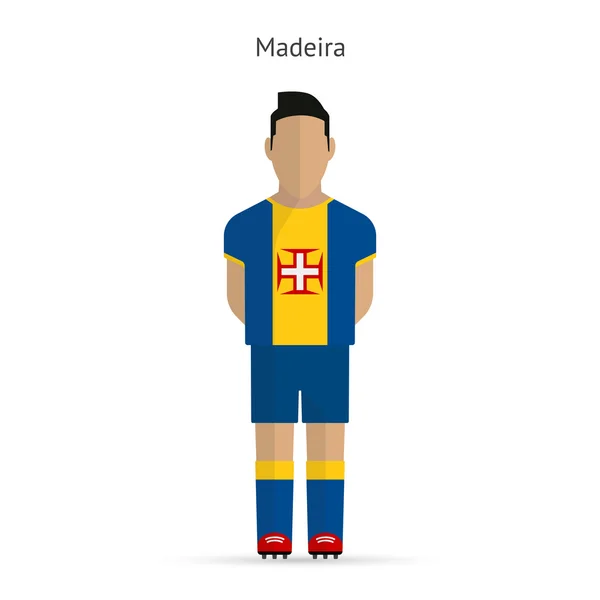 Madeira futbolcu. Futbol üniforma. — Stok Vektör