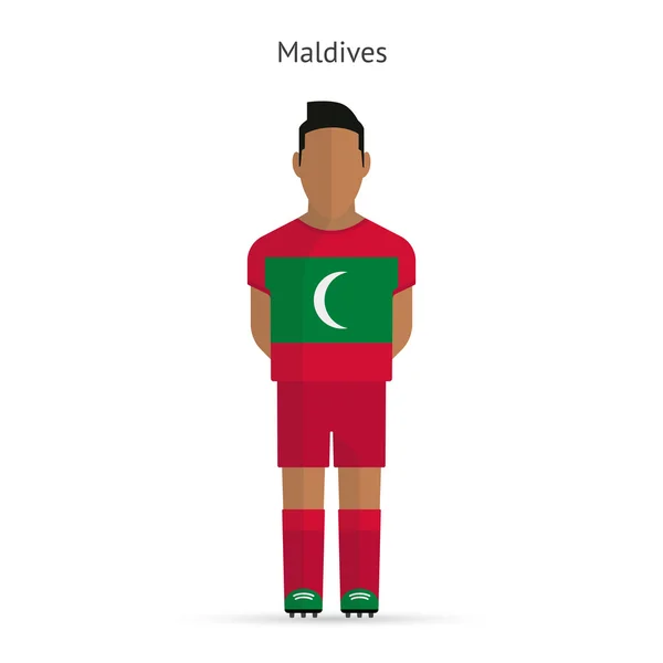 Maldives football player. Soccer uniform. — Stock Vector