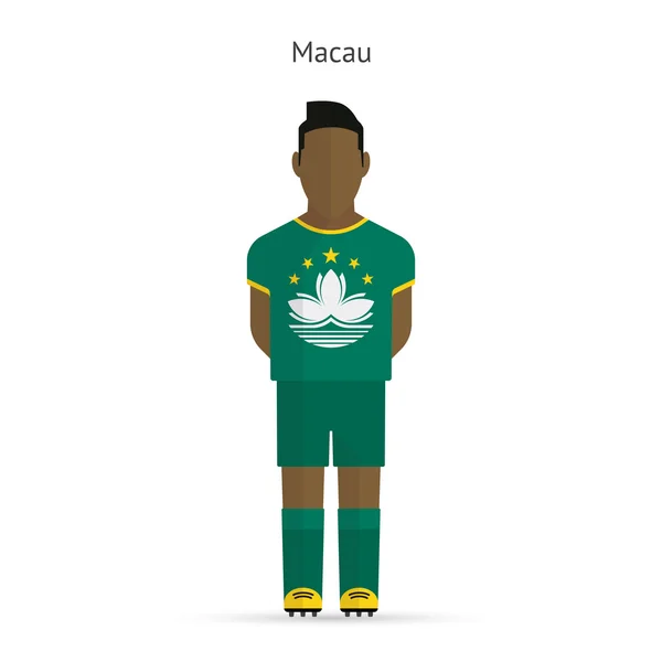 マカオのフットボール選手。サッカー制服. — ストックベクタ