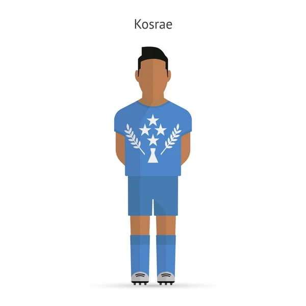 Joueur de foot Kosrae. Uniforme de football . — Image vectorielle