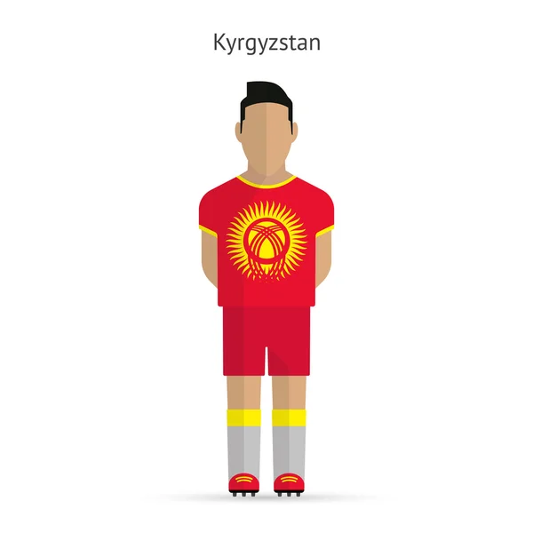 Kyrgyzstán fotbalista. fotbalové jednotné. — Stockový vektor