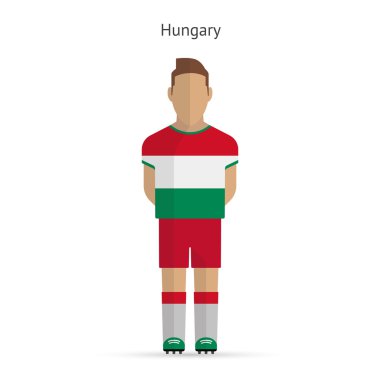 Macaristan futbol oyuncusu. Futbol üniforma.