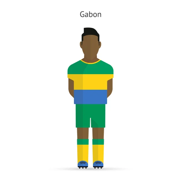 Jugador de fútbol Gabón. Uniforme de fútbol . — Archivo Imágenes Vectoriales