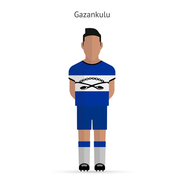 Gazankulu football-speler. Voetbal uniforme. — Stockvector