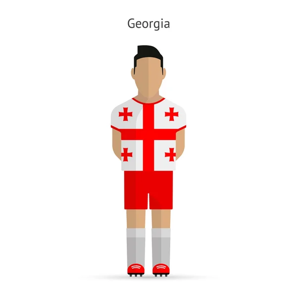 格鲁吉亚的足球运动员。足球制服. — 图库矢量图片