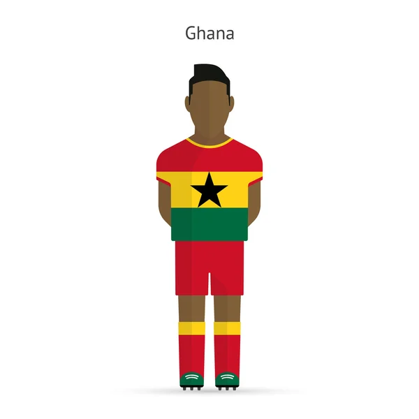 Ghana Fußballspieler. Fußballuniform. — Stockvektor