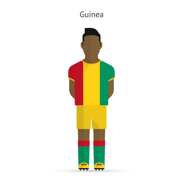 Joueur de football en Guinée. Uniforme de football . — Image vectorielle