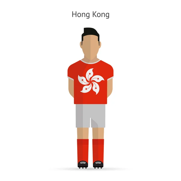 Jogador de futebol de Hong Kong. Uniforme de futebol . —  Vetores de Stock