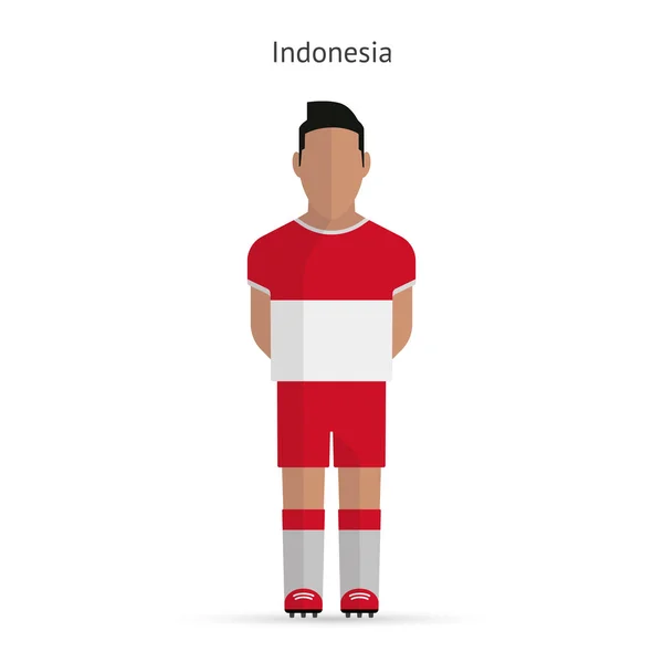 Joueur de football indonésien. Uniforme de football . — Image vectorielle