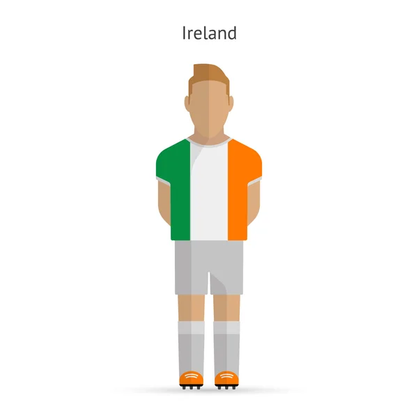 Irlanda jogador de futebol. Uniforme de futebol . — Vetor de Stock