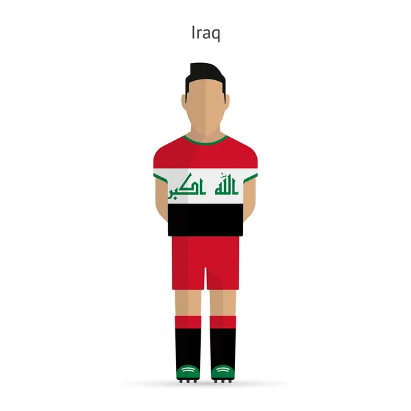 Irak voetballer. Voetbal uniforme. — Stockvector