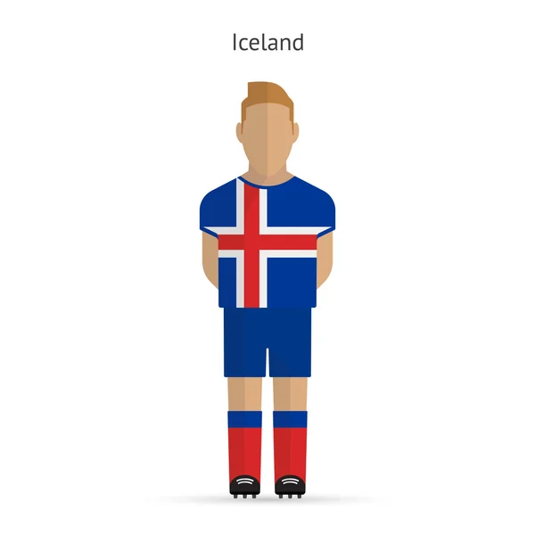 Islandia jugador de fútbol. Uniforme de fútbol . — Vector de stock