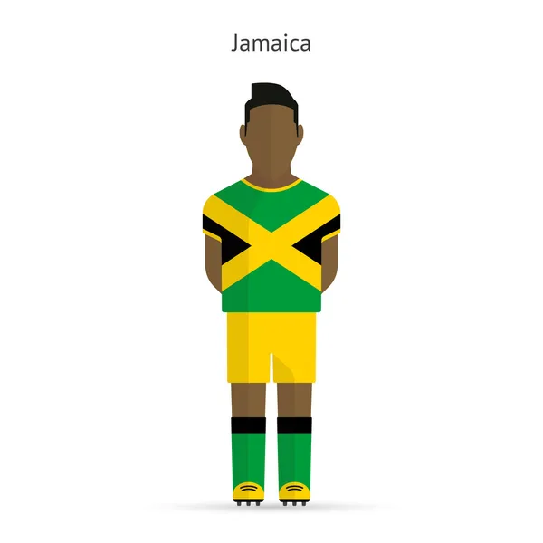 Footballeur jamaïcain. Uniforme de football . — Image vectorielle