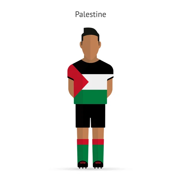 Jugador de fútbol palestino. Uniforme de fútbol . — Vector de stock