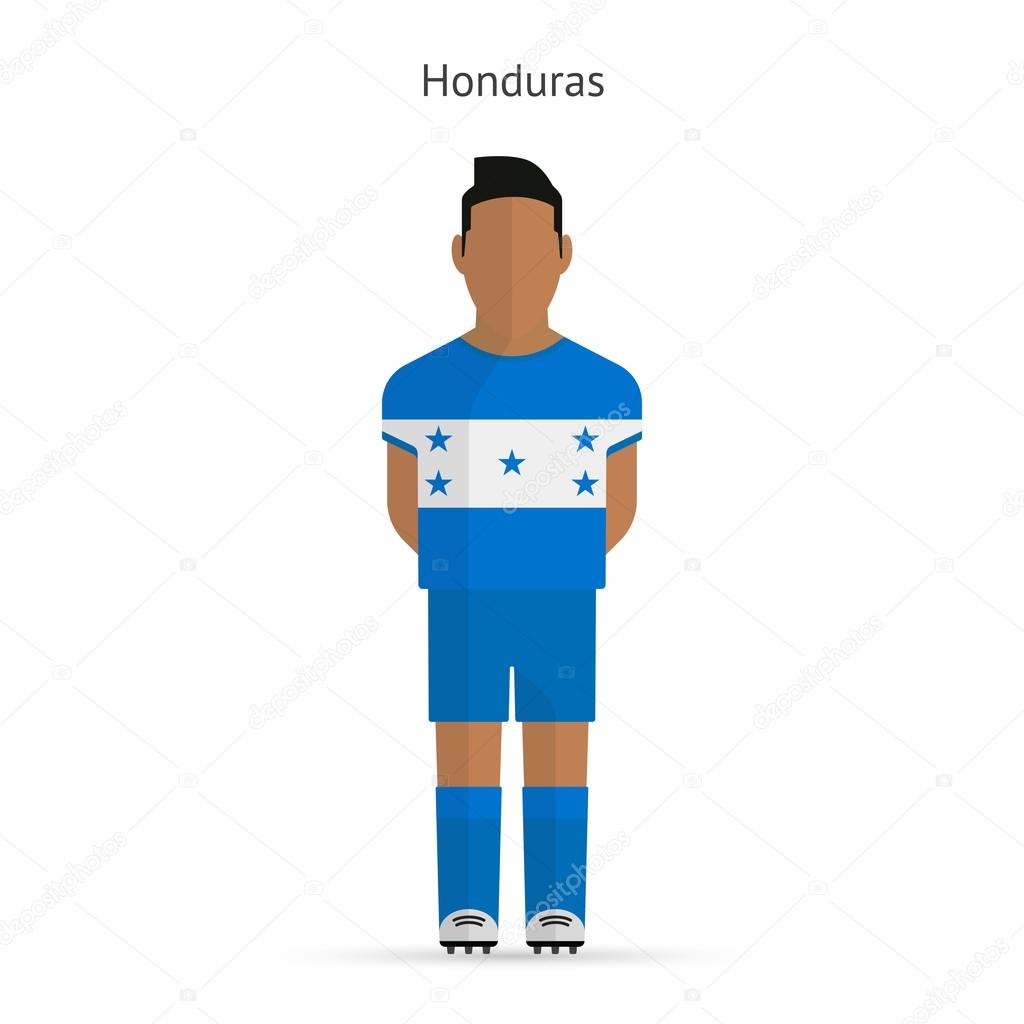Honduras football player. Soccer uniform.
