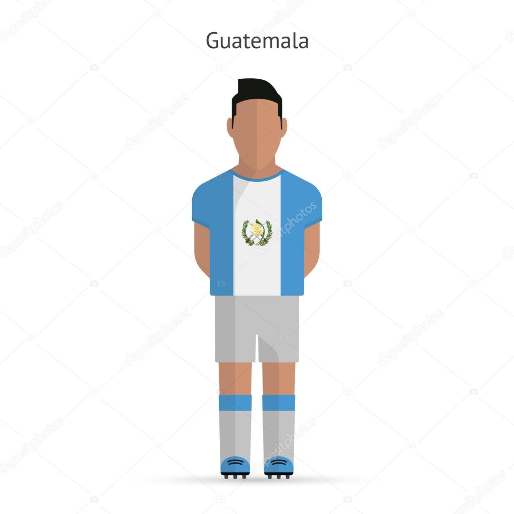 Guatemala football player. Soccer uniform.