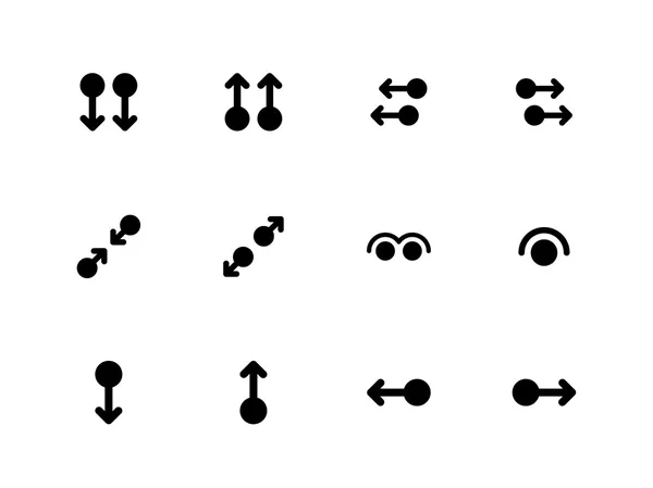 Écran tactile gestes icônes sur fond blanc . — Image vectorielle