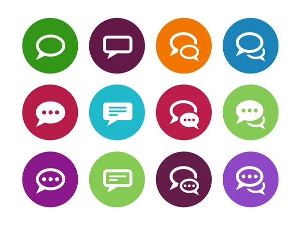 Speech bubble circle icons on white background. — Stock Vector