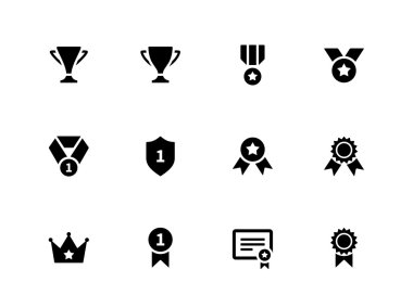 Medals and cup icons. clipart