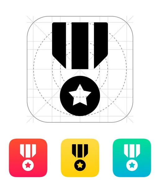 Icono de medalla militar . — Vector de stock