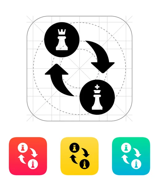 Icono de enroque de ajedrez . — Vector de stock