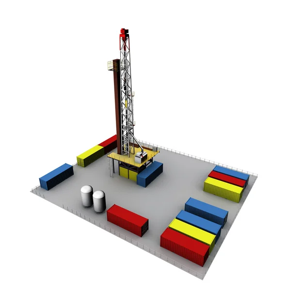 3D Oil Drill Environment — Stock Photo, Image