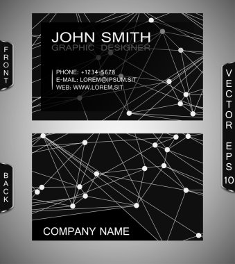 Özet satırları, modern kartvizit set