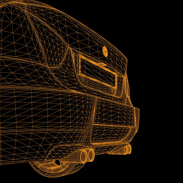 Wireframe αυτοκινήτων — Διανυσματικό Αρχείο