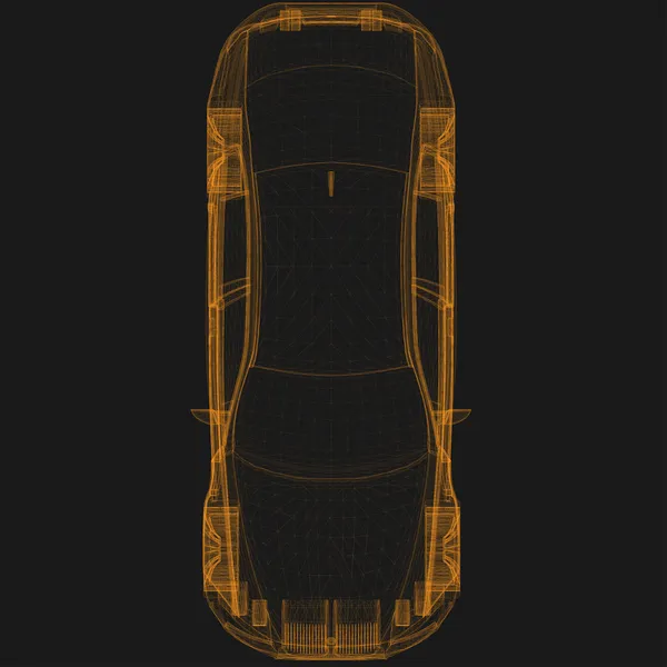 ワイヤ フレーム先頭車 — ストックベクタ