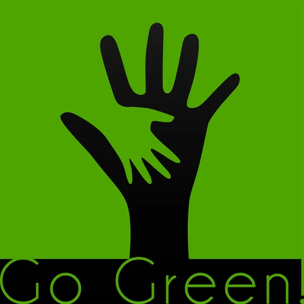 Παιδί πάει πράσινο — Διανυσματικό Αρχείο