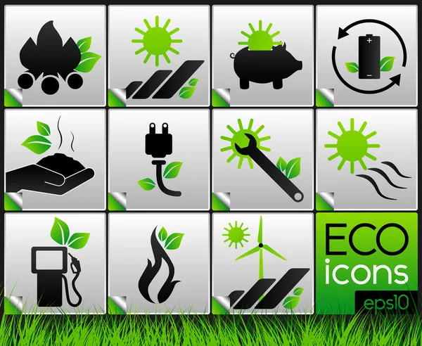 Eco iconos — Archivo Imágenes Vectoriales