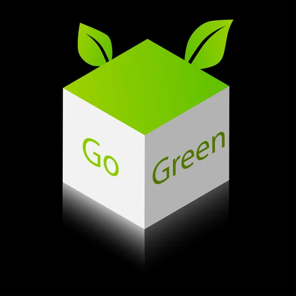 Go Green Box — Stock Vector