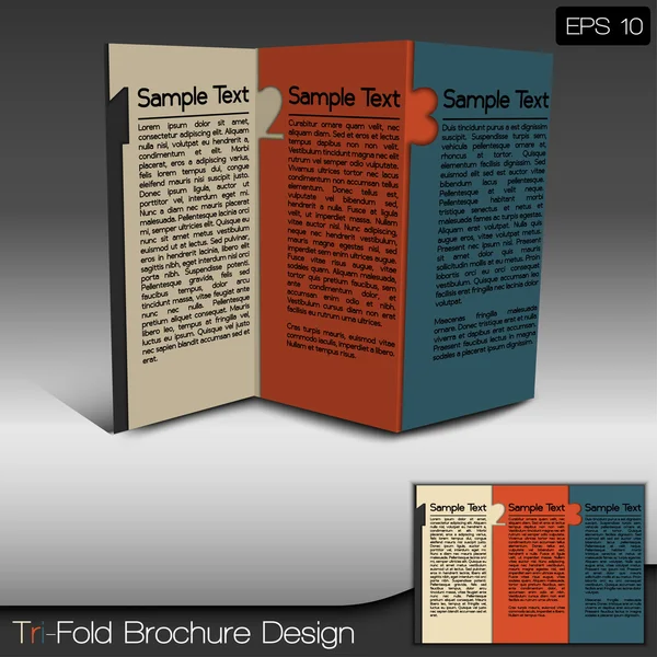 Diseño moderno del diseño del folleto Tri-Fold — Archivo Imágenes Vectoriales