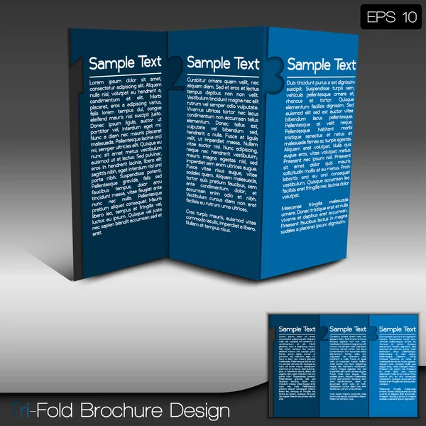 Modern Tri-Fold Brochure Design Layout — Stock Vector
