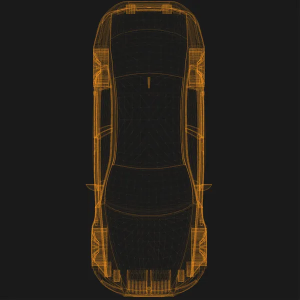 Κορυφή αυτοκίνητο περίγραμμα επιφάνειας — Διανυσματικό Αρχείο