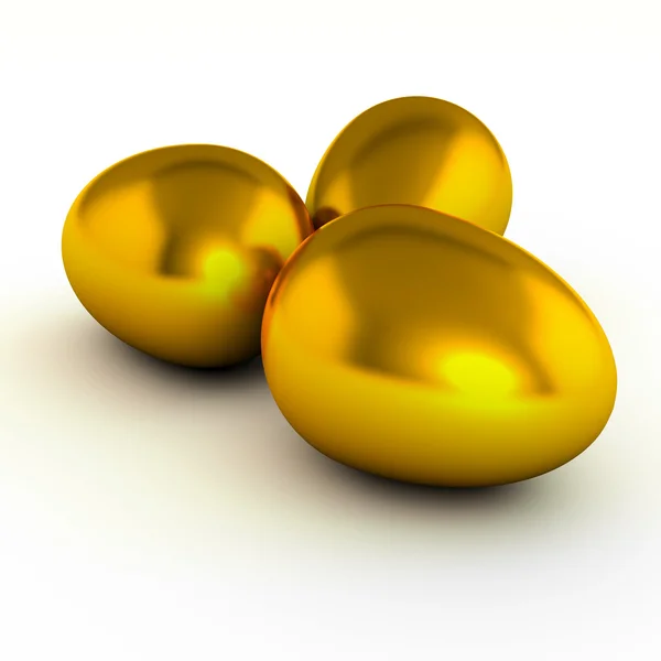 Three Golden Eggs — Stock Photo, Image