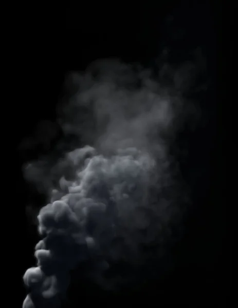 Grey smoke with black background — Stock Photo, Image