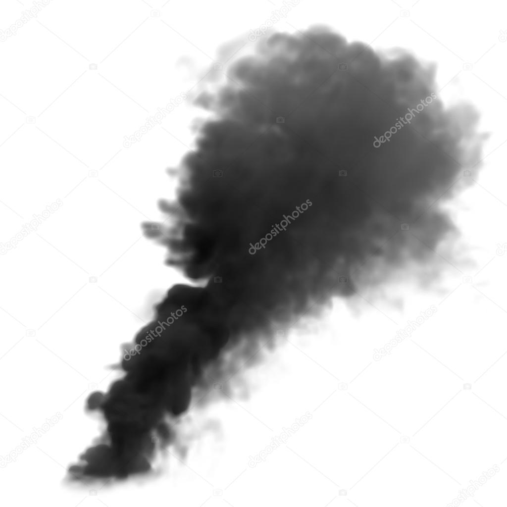 Fire Smoke isolated on white background