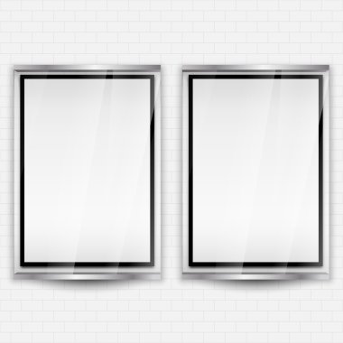 Beyaz duvara bir resim için yer