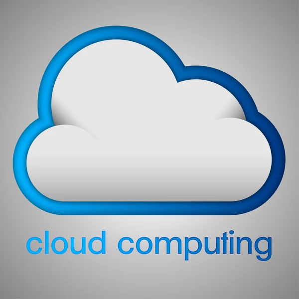 Computação em nuvem binária — Vetor de Stock
