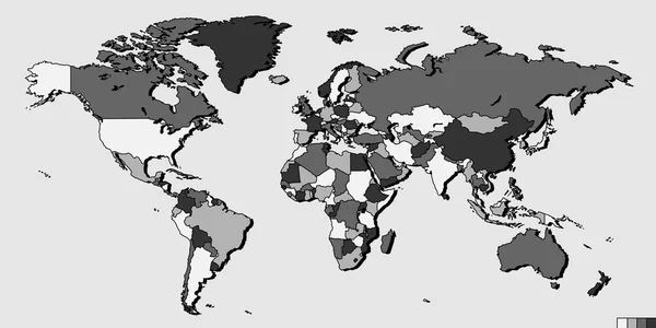 Mapa mundial — Vector de stock