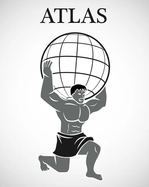 Atlas estilizado — Vector de stock