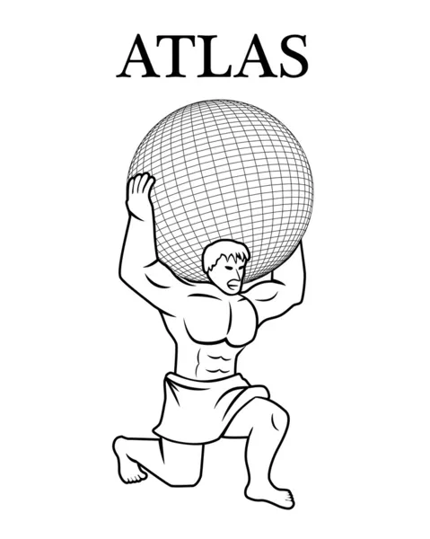 Atlas estilizado — Vector de stock