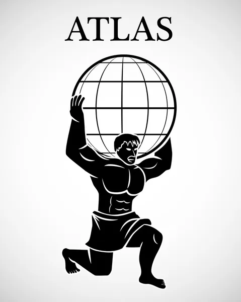 Atlas stylisé — Image vectorielle