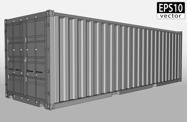 Contenedor 3D — Archivo Imágenes Vectoriales