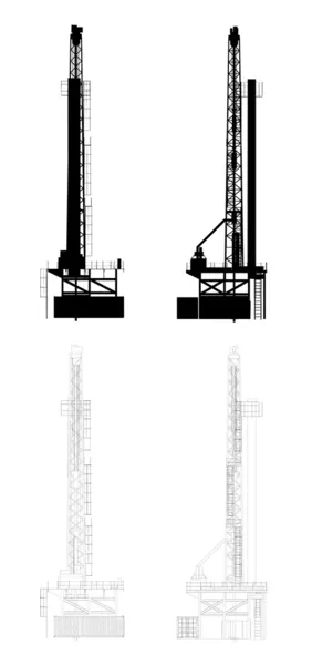 Brocas de óleo 3D — Vetor de Stock